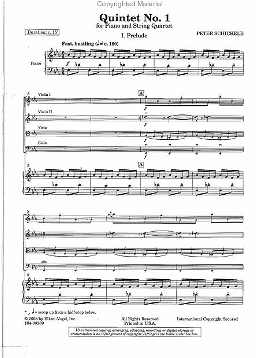 Quintet No. 1 Piano Quintet scores gallery preview page 2