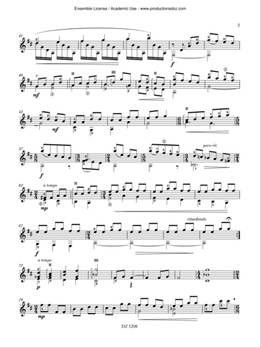Sonatina Lauriana Classical Guitar scores gallery preview page 3