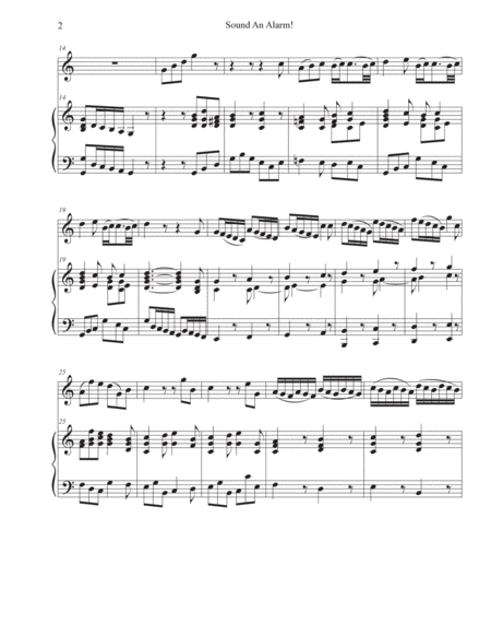 Sound An Alarm - Aria from Judas Maccabaeus - Violin & Piano in C image number null