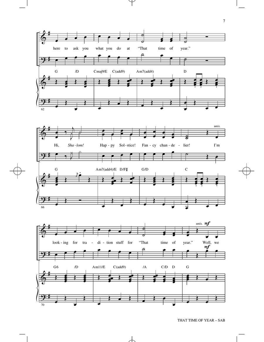 That Time Of Year (arr. Mark Brymer) 3-Part scores gallery preview page 6