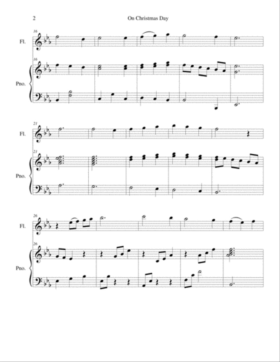 On Christmas Day Woodwind Duet scores gallery preview page 2