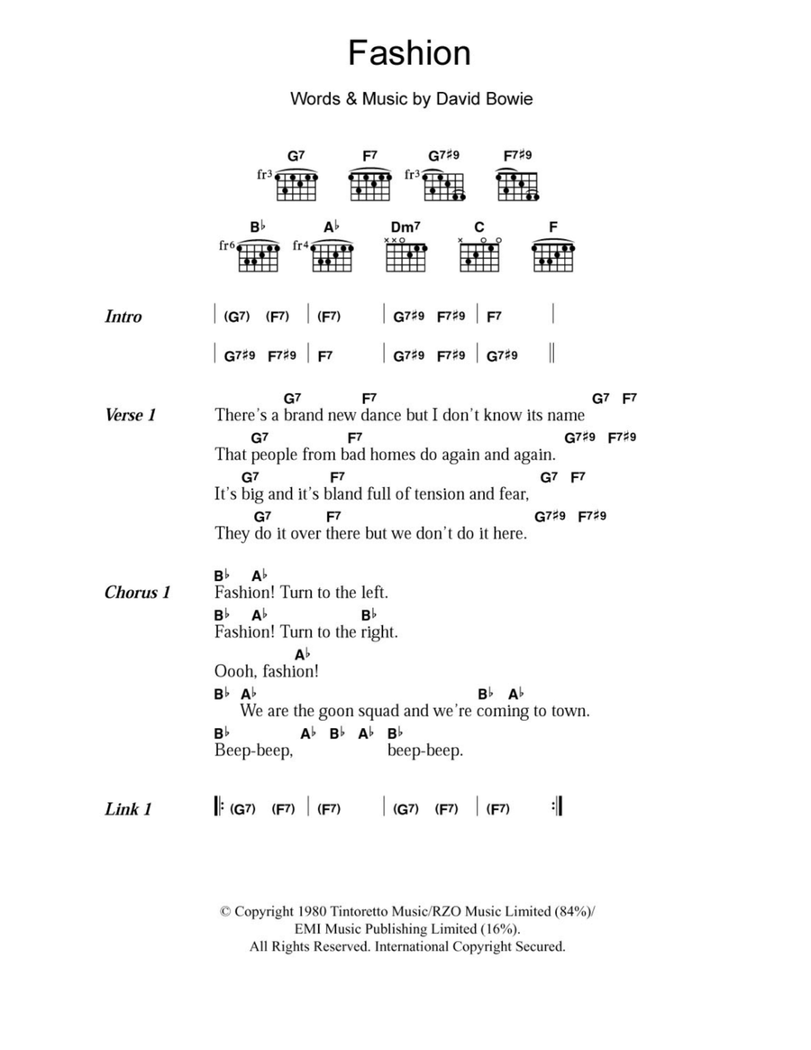 Fashion Fashion Acoustic Guitar scores gallery preview page 1