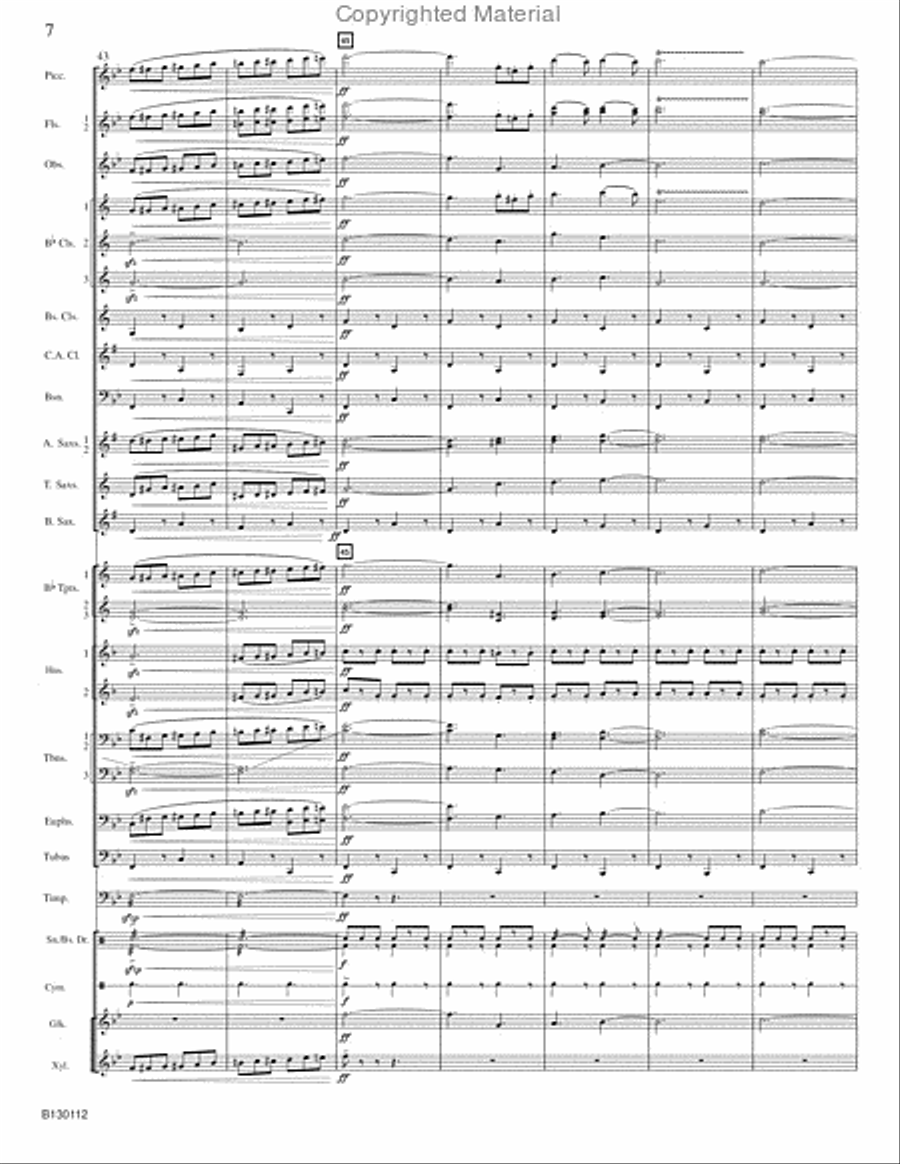 March Grandioso Concert Band scores gallery preview page 9