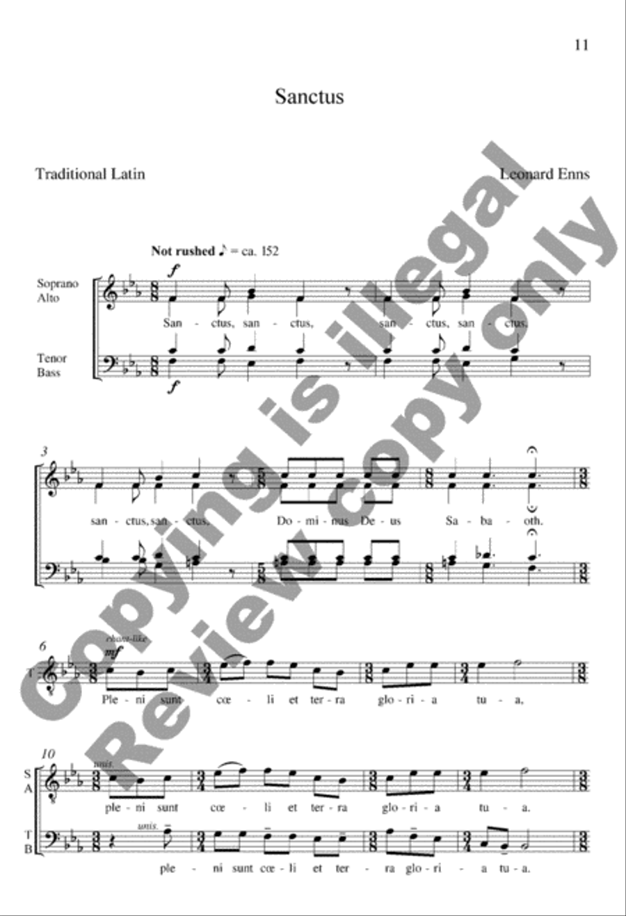 Missa Brevis 4-Part scores gallery preview page 11