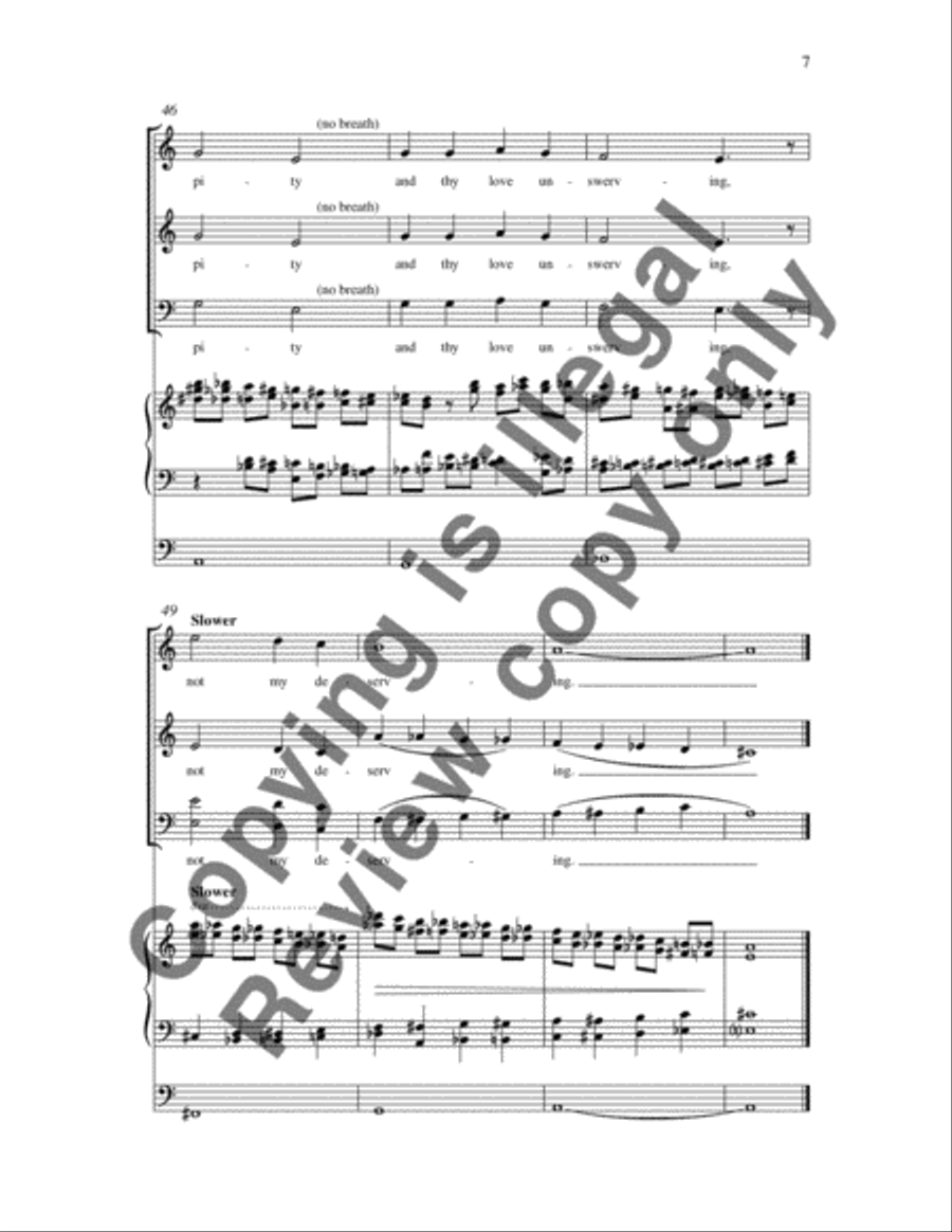 Ah, Holy Jesus 3-Part scores gallery preview page 6