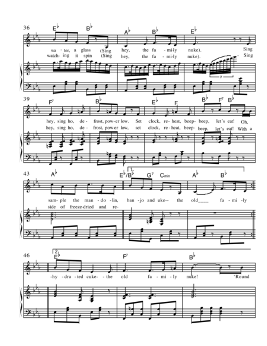 The Old Family Nuke The Old Family Nuke Piano, Vocal, Guitar scores gallery preview page 4