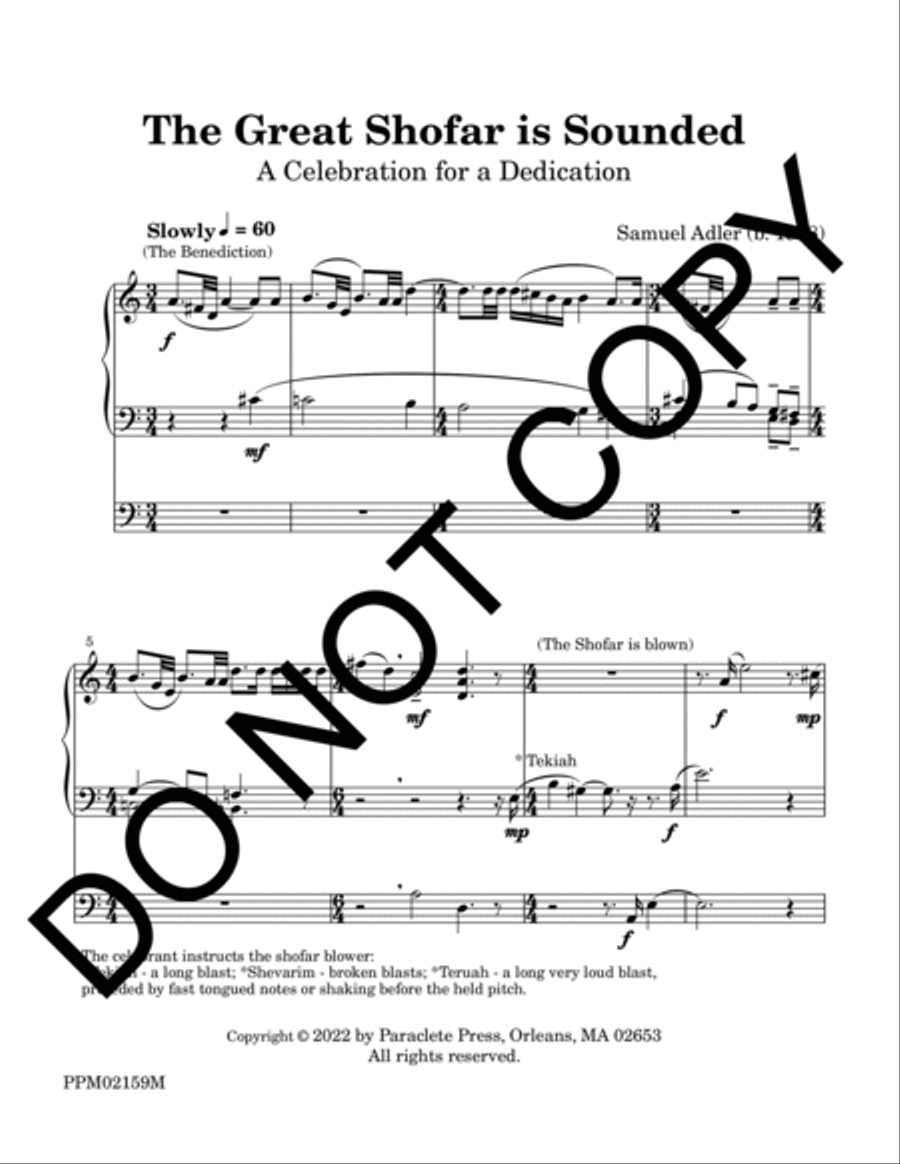 The Great Shofar is Sounded Organ scores gallery preview page 4