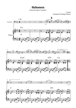 Book cover for Habanera (for solo trombone w/ piano accompaniment)