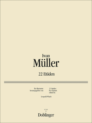 Book cover for 22 Etuden fur Klarinette