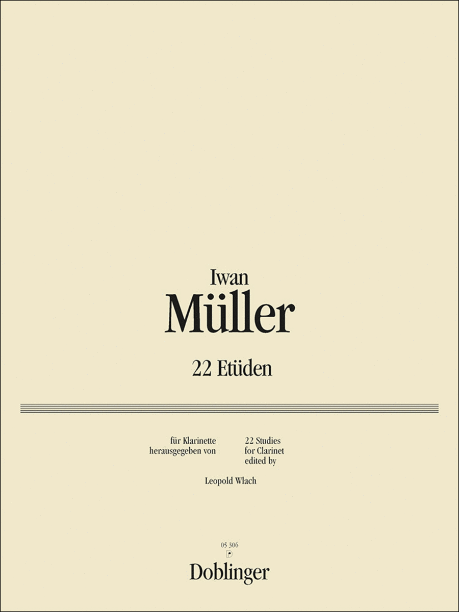 22 Etuden fur Klarinette 22 Etuden fur Klarinette Clarinet Solo scores gallery preview page 1