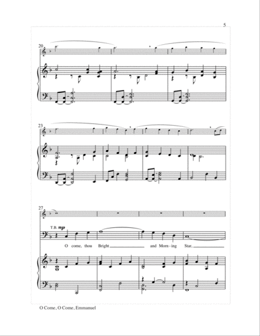 O Come, O Come, Emmanuel 4-Part scores gallery preview page 5