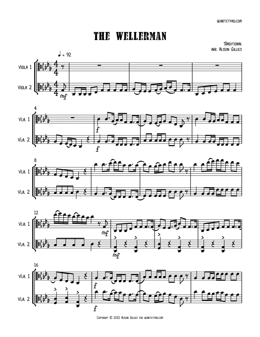 The Wellerman Sea Shanty - Viola Duet image number null