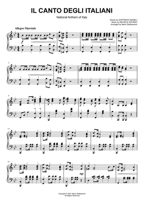 Book cover for Il Canto degli Italiani (National Anthem of Italy) - Piano Solo