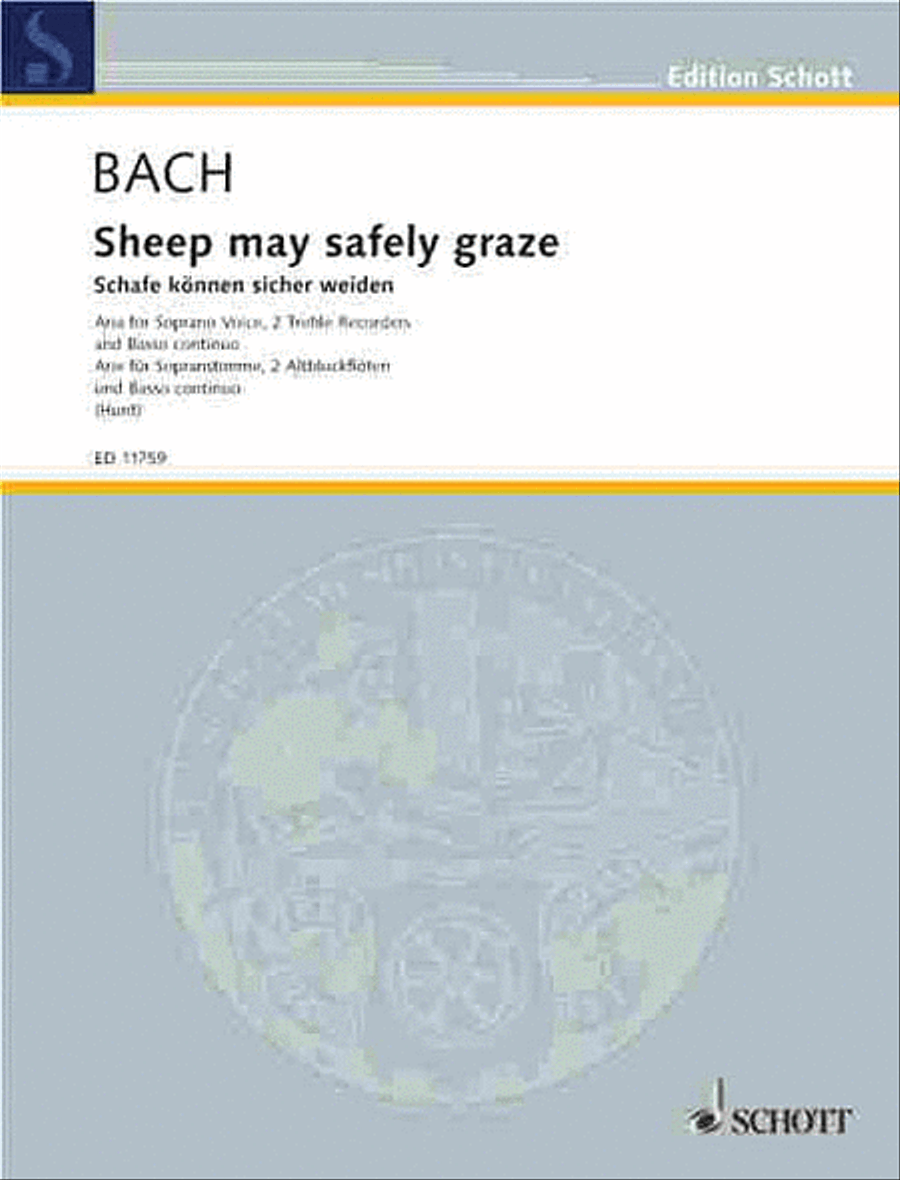 Sheep May Safely Graze (BWV 208) Recorder scores gallery preview page 1