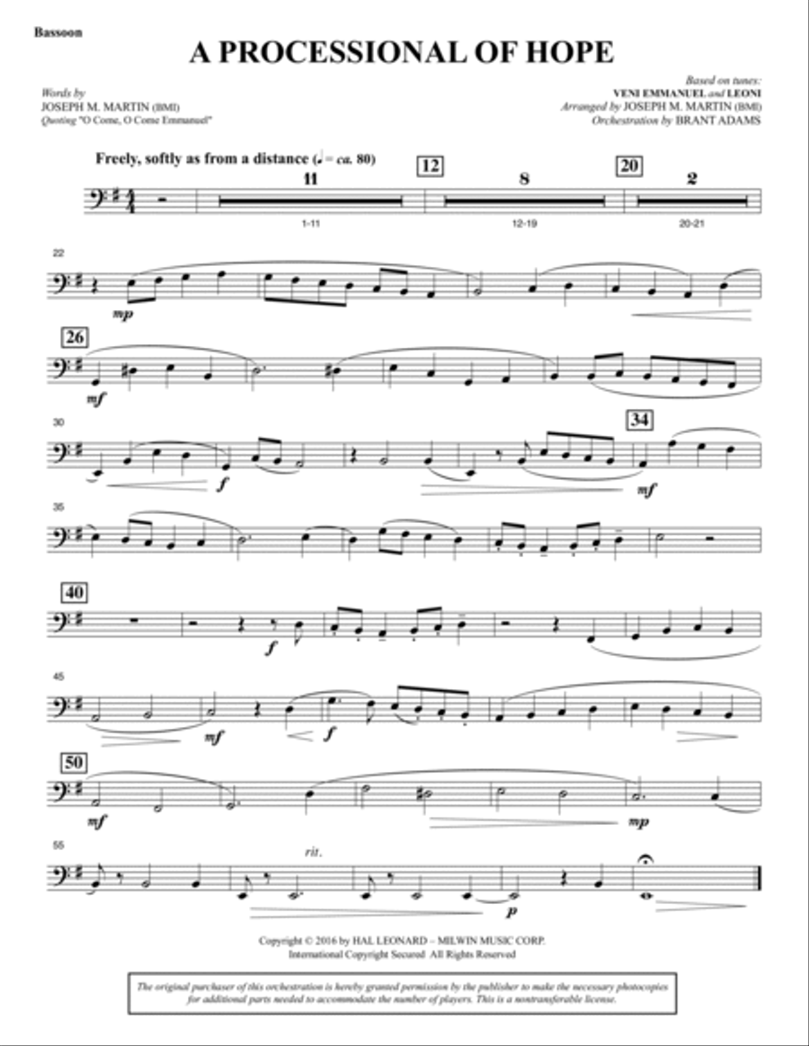 Invitation to a Miracle - Bassoon Choir scores gallery preview page 4