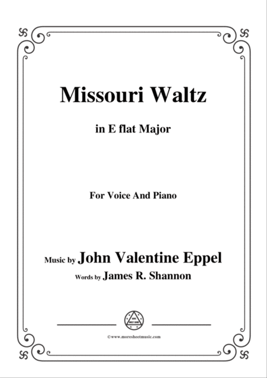John Valentine Eppel-Missouri Waltz,in E flat Major,for Voice and Piano Voice Solo scores gallery preview page 1