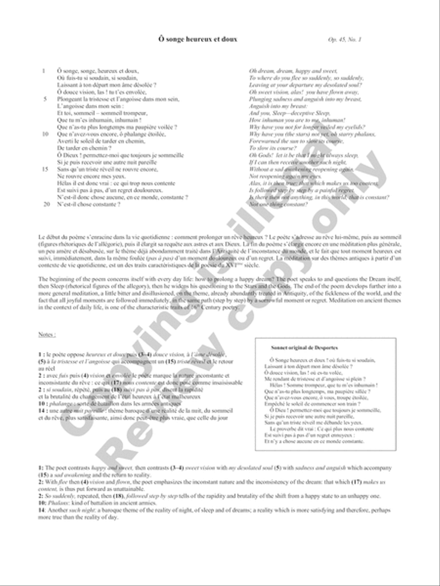 Songs of Gouvy, Volume 2: 18 Sonnets et chansons de Desportes; 18 Poésies de Moritz Hartmann Voice Solo scores gallery preview page 30