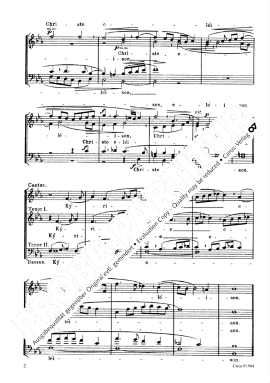 Missa Laudate Dominum de coelis 4-Part scores gallery preview page 3