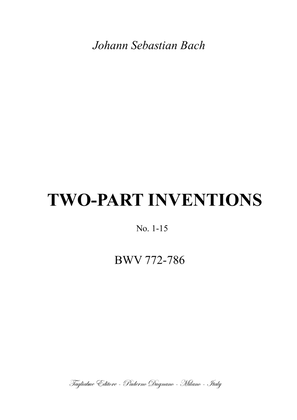 COMPLETE TWO-PART INVENTIONS - BWV 772-786
