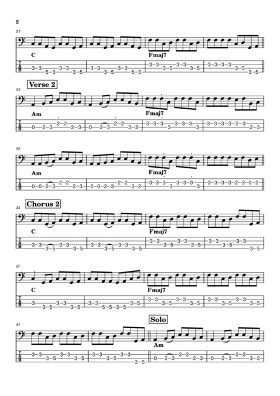 Rhiannon Guitar Tablature scores gallery preview page 2