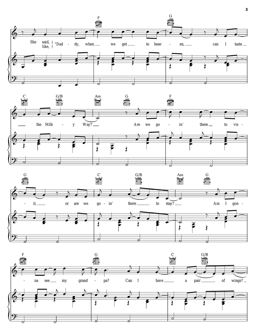 Help Pour Out The Rain (Lacey's Song) Piano, Vocal, Guitar scores gallery preview page 3