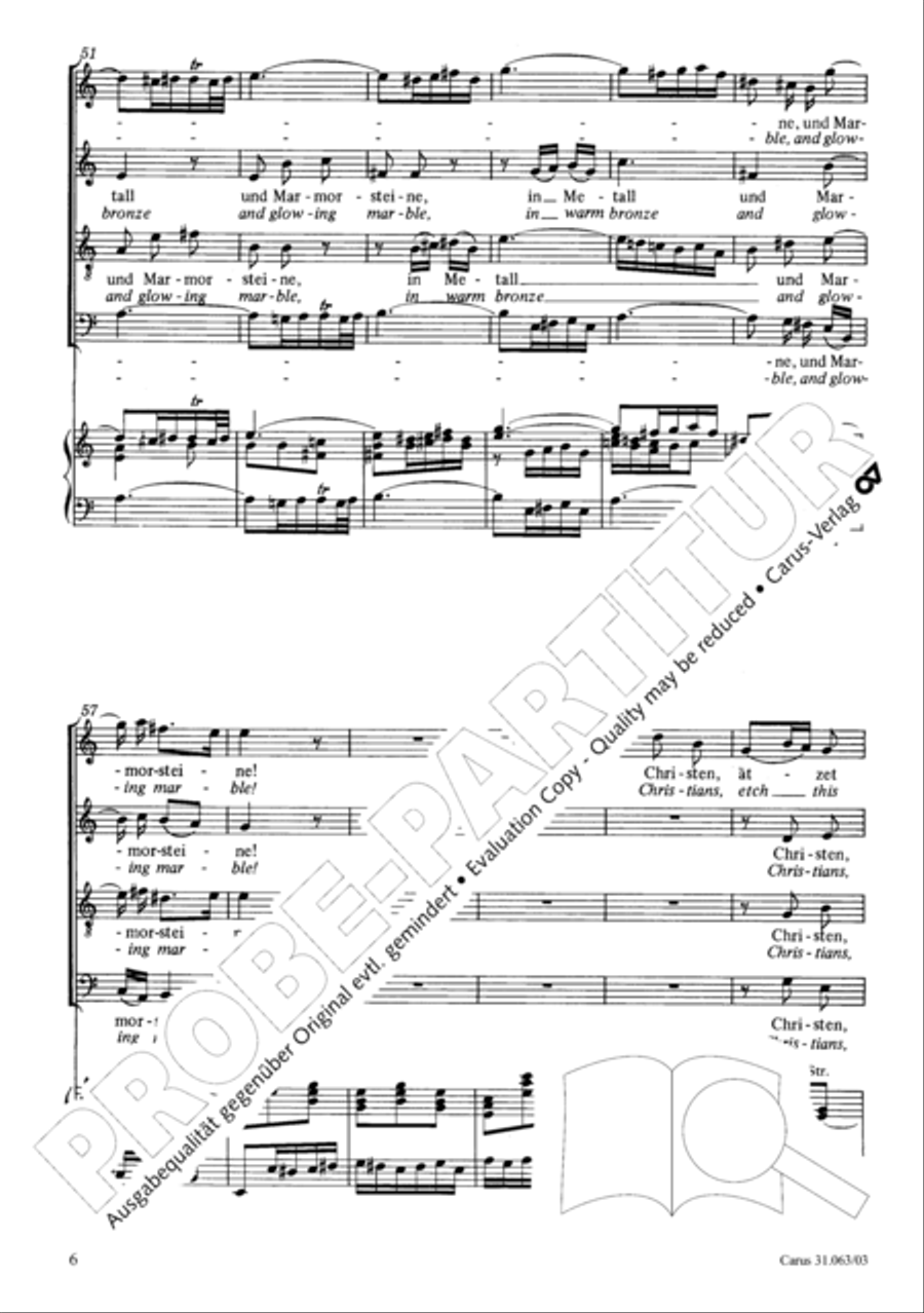 Christians, etch this blessed day (Christen, atzet diesen Tag) 4-Part scores gallery preview page 7