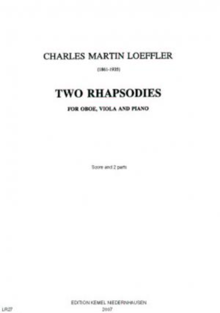Two rhapsodies : for oboe, viola and piano
