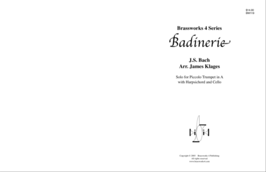 Badinerie in b minor Badinerie in b minor Cornet scores gallery preview page 1