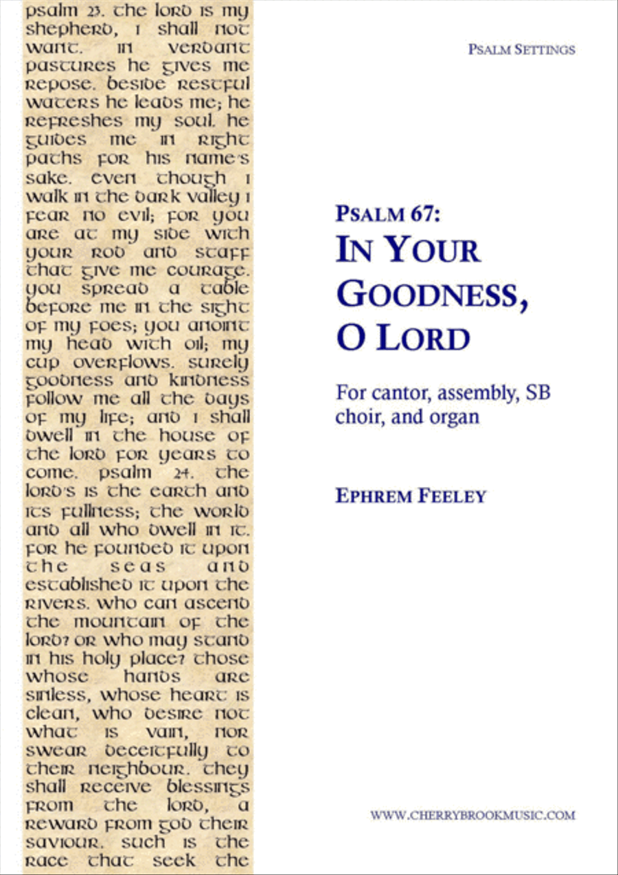 Psalm 67: In Your Goodness, O Lord Choir - Digital Sheet Music