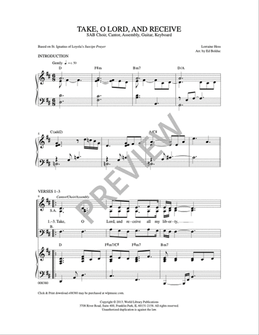 Take, O Lord, and Receive 3-Part scores gallery preview page 9