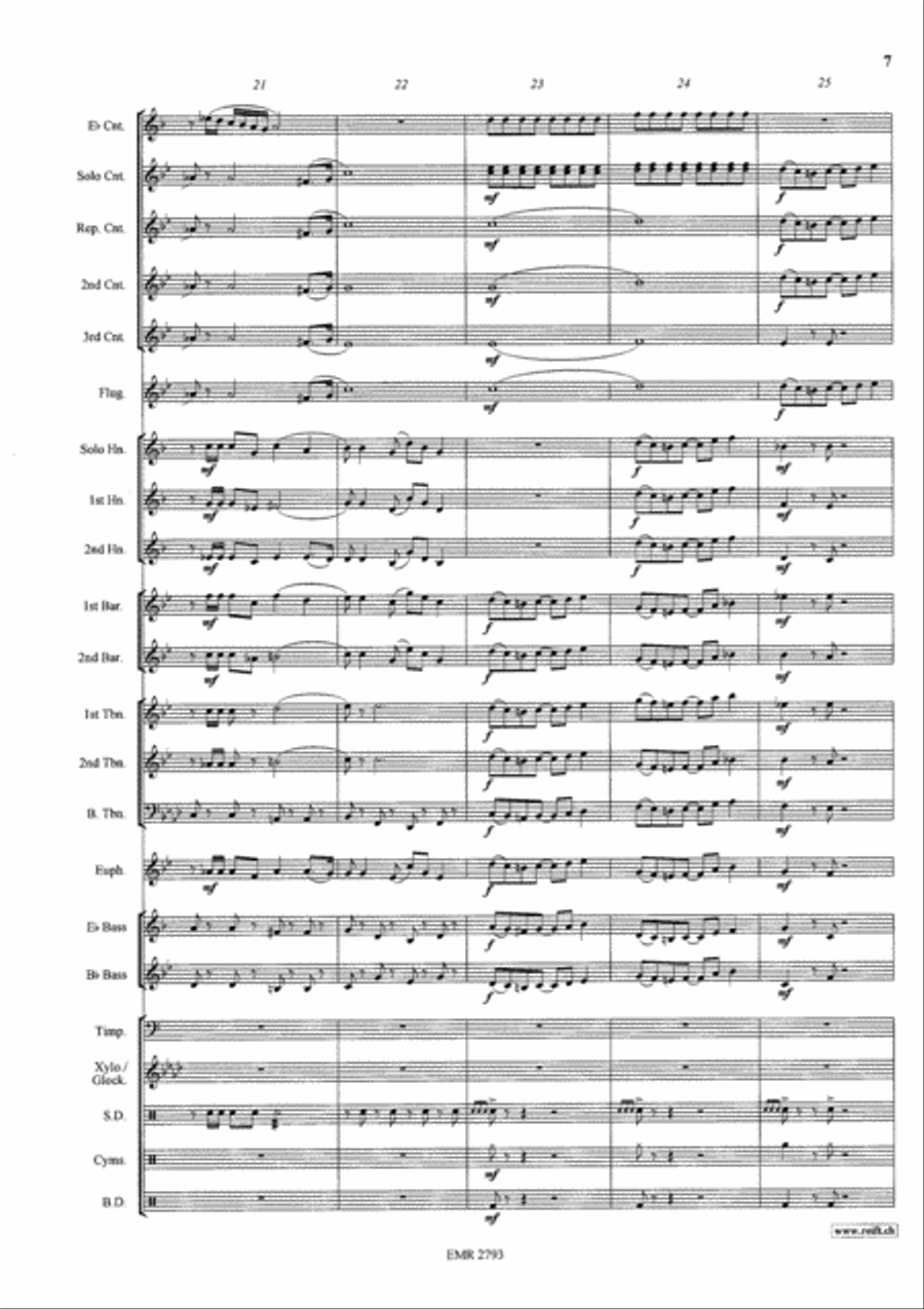Happy Days Overture Brass Band scores gallery preview page 8