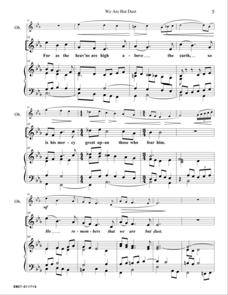 We Are But Dust (Psalm 103) 4-Part scores gallery preview page 5