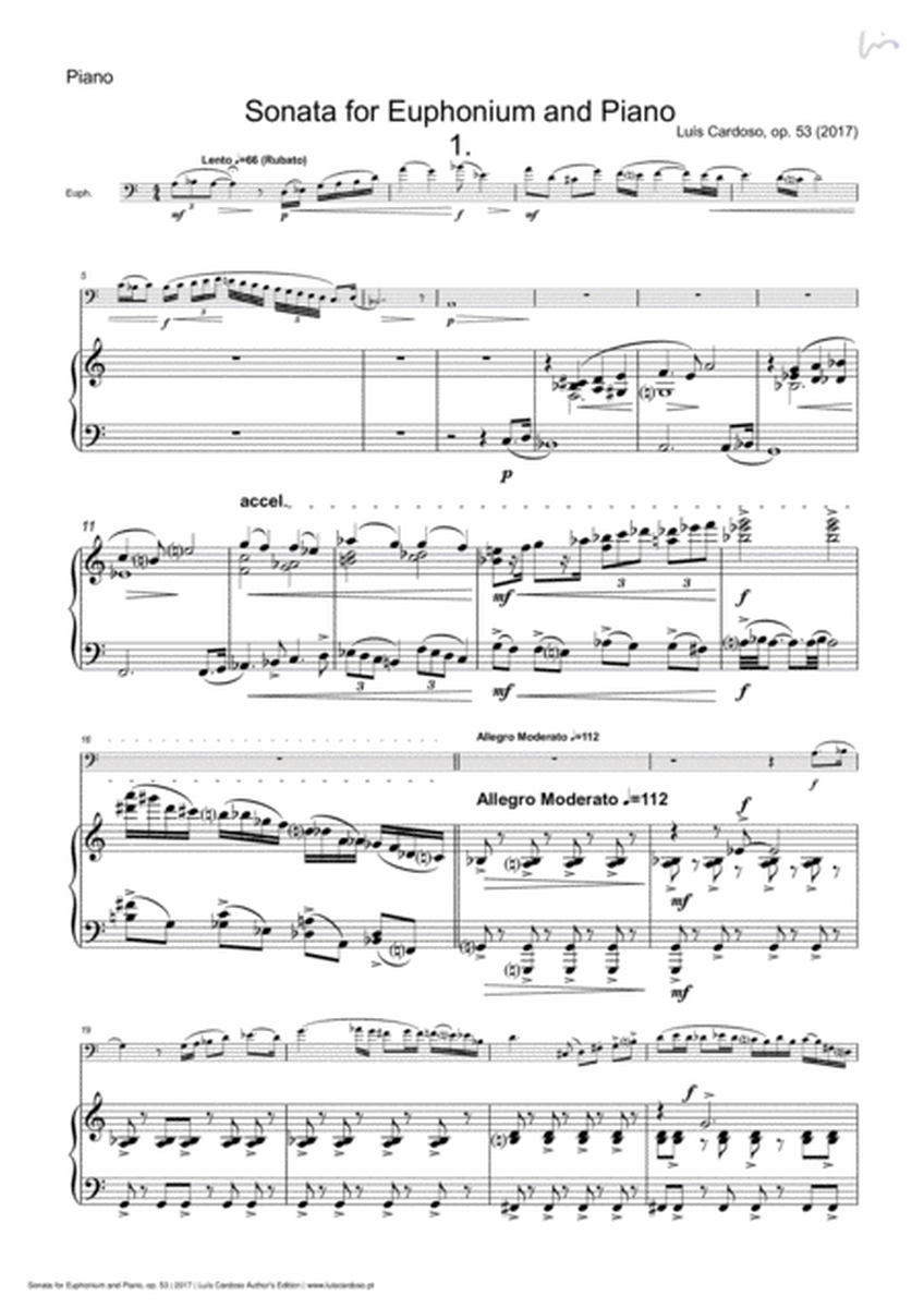 Sonata for Euphonium and Piano image number null