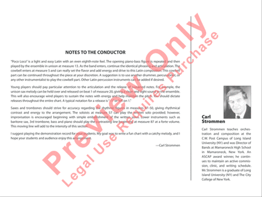 Poco Loco Poco Loco Jazz Ensemble scores gallery preview page 3