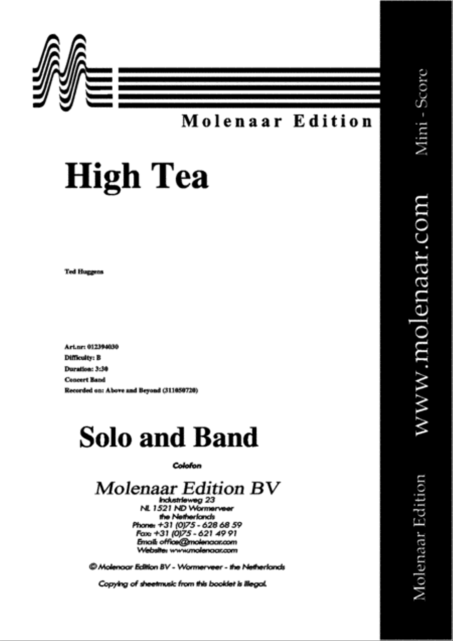 High Tea Concert Band scores gallery preview page 2