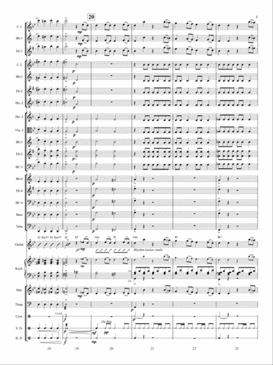 Symphony No. 40 Concert Band scores gallery preview page 5