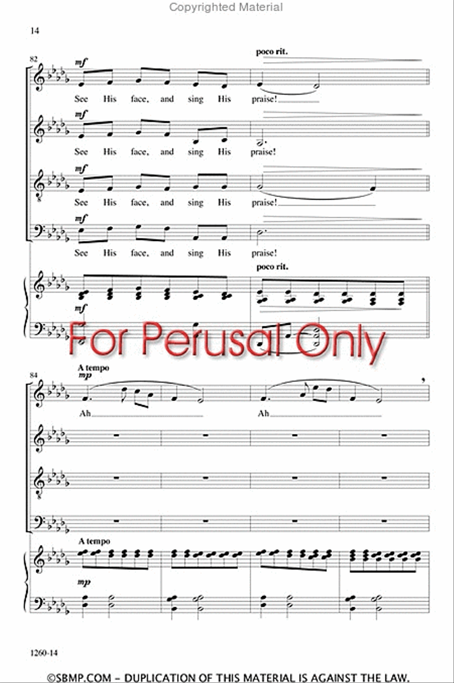 Cradle Hymn - SATB Octavo 4-Part scores gallery preview page 13