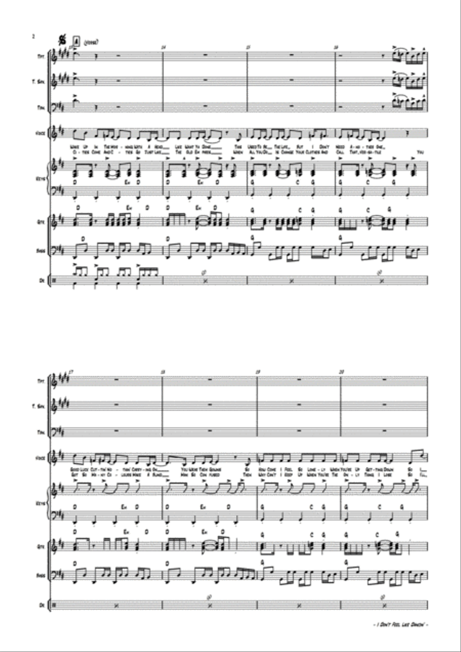 I Don't Feel Like Dancin' Jazz Ensemble scores gallery preview page 6