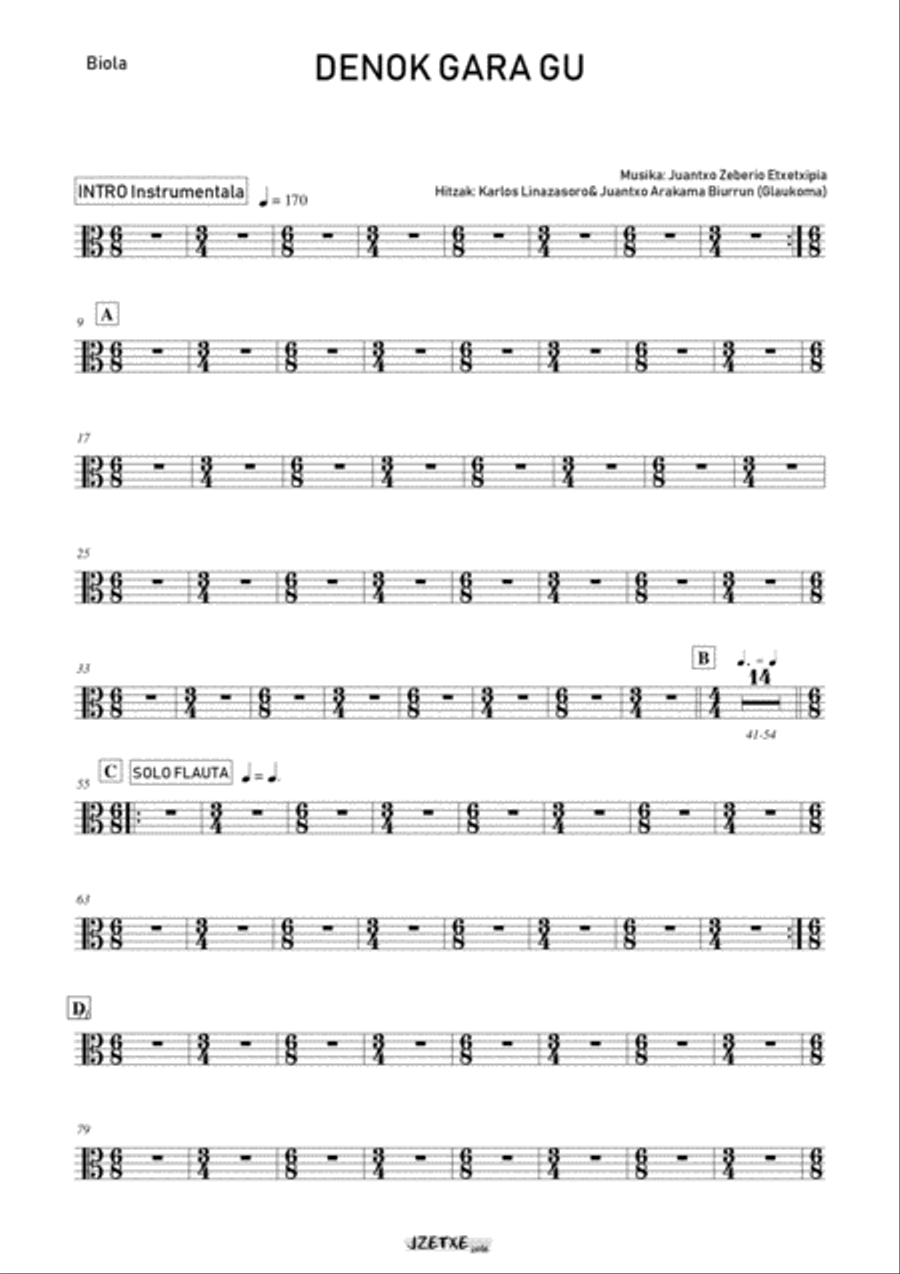 DENOK GARA GU (Parts) Full Orchestra scores gallery preview page 6