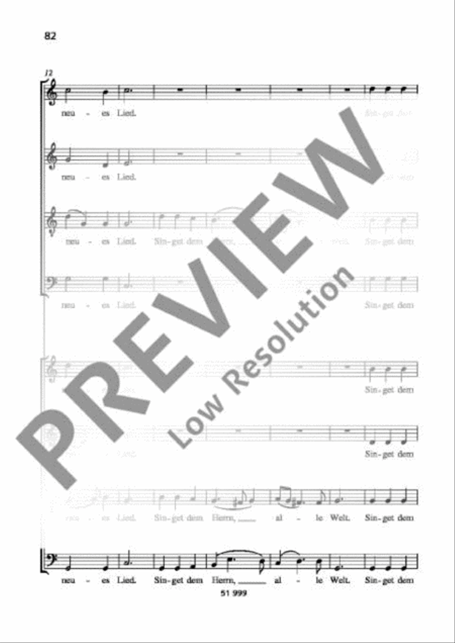 Singet dem Herrn ein neues Lied 4-Part scores gallery preview page 4
