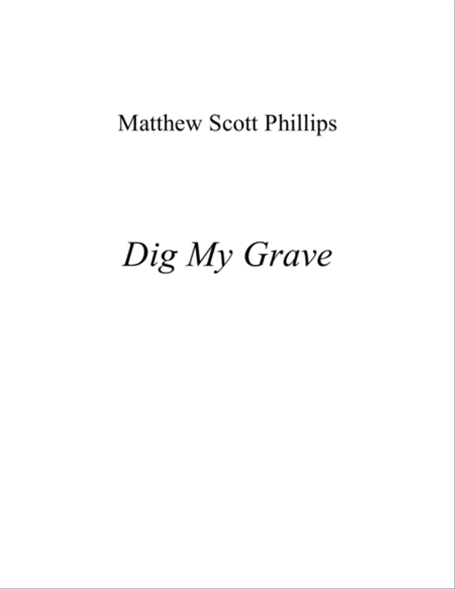Dig My Grave Double Bass scores gallery preview page 1