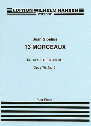Book cover for Jean Sibelius: 13 Pieces Op.76 No.13 'Harlequinade'