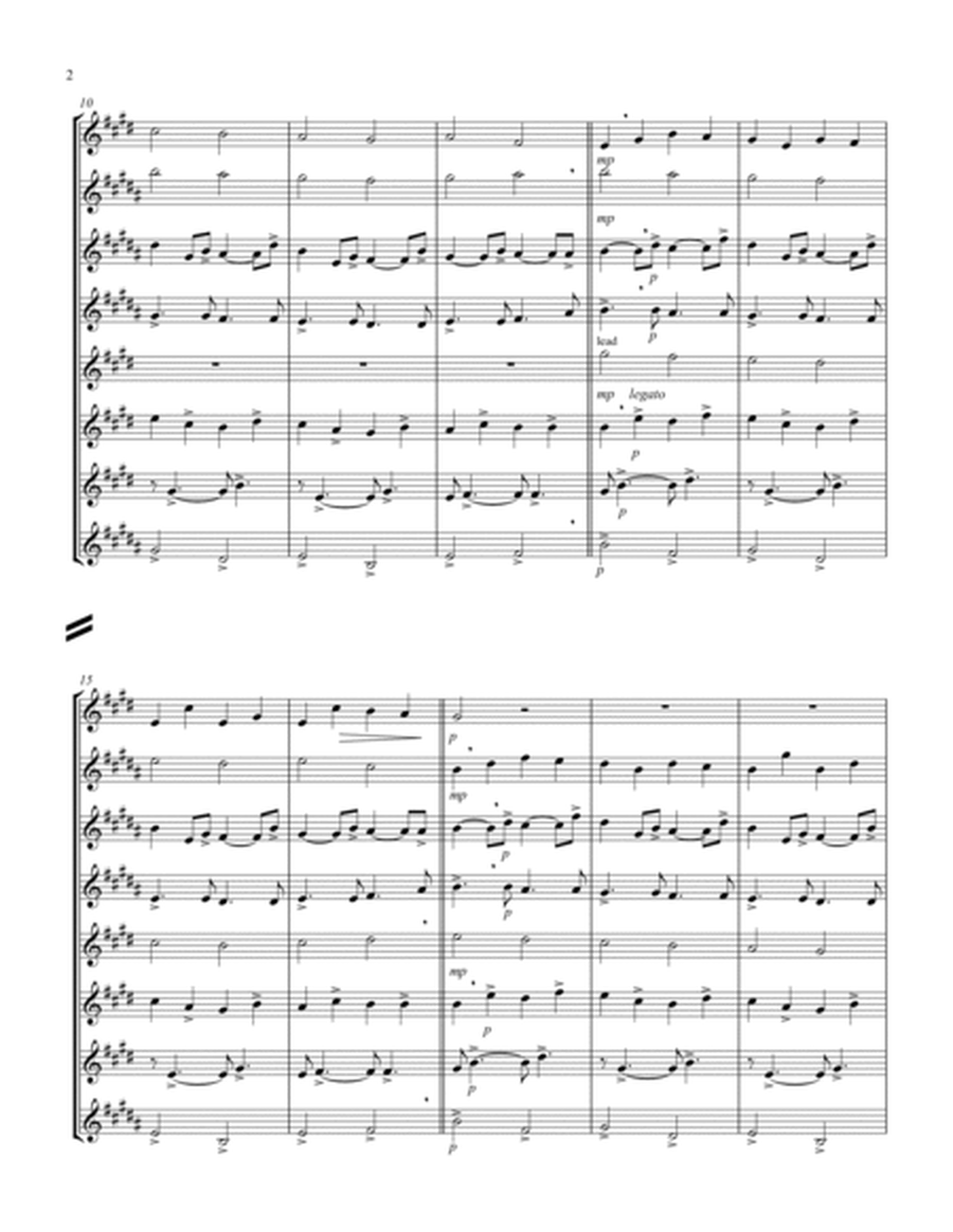 Canon in D (Pachelbel) (D) (Saxophone Octet - 1 Sop, 3 Alto, 3 Tenor, 1 Bari) (1 Sop, 1 Alto, 1 Teno image number null