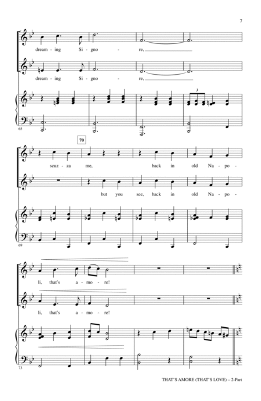That's Amoré (That's Love) (arr. Jill Gallina) 2-Part scores gallery preview page 6