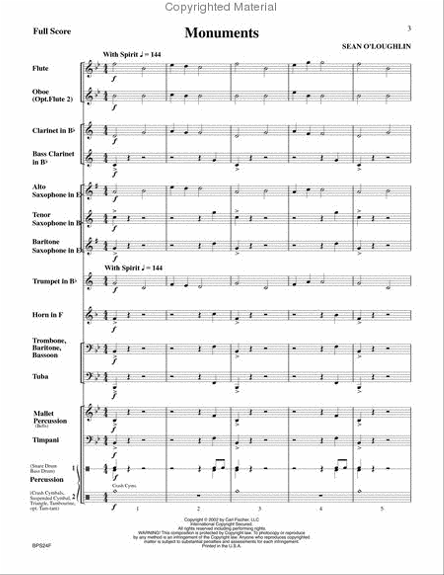Monuments Concert Band scores gallery preview page 2
