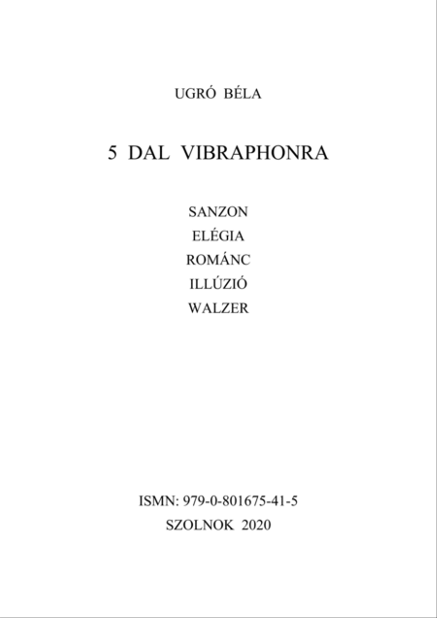 5 Songs for Vibraphone - 5 Dal Vibraphonra Vibraphone scores gallery preview page 2