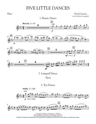 Five Little Dances - Flute