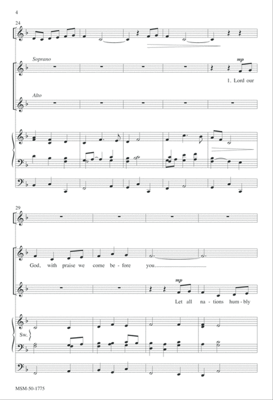 Lord Our God (Herre Gud) Lord Our God (Herre Gud) 4-Part scores gallery preview page 4