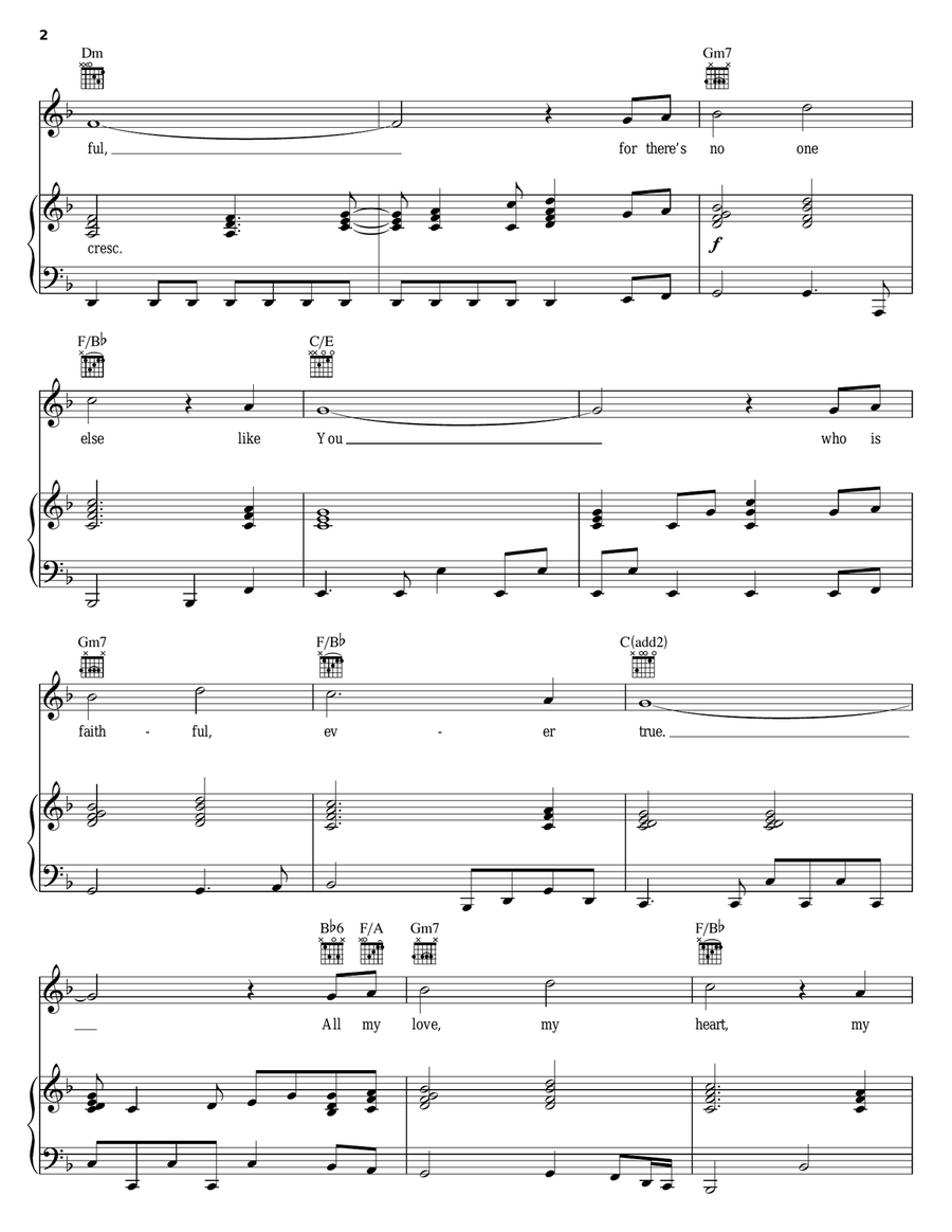 Only You Are Holy Piano, Vocal, Guitar scores gallery preview page 2