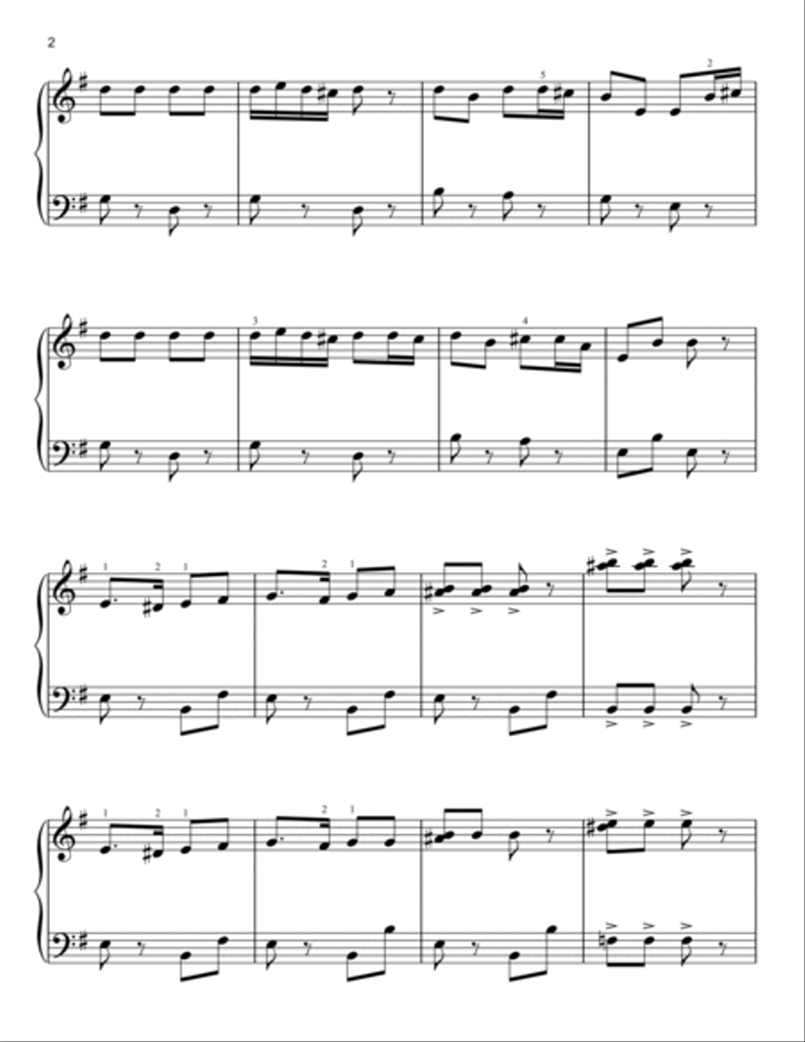 Angry Birds Theme Angry Birds Theme Easy Piano scores gallery preview page 2